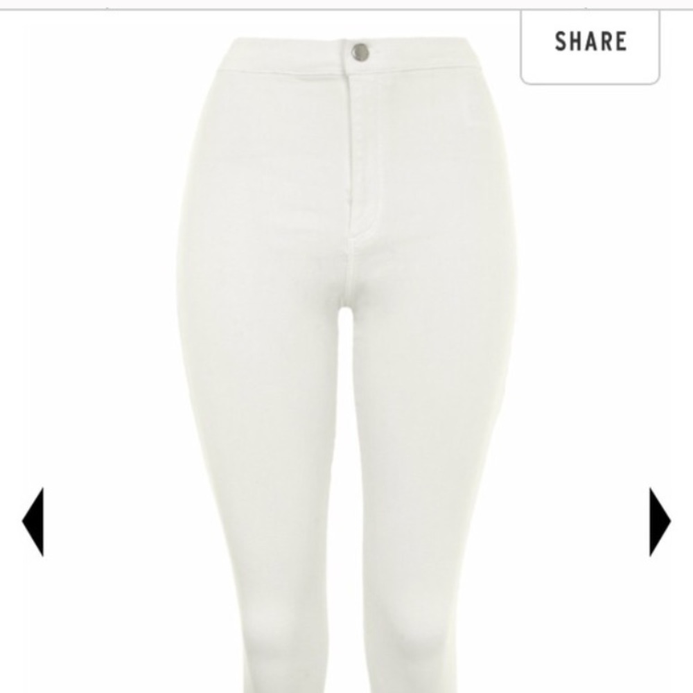 White topshop skinny jeans